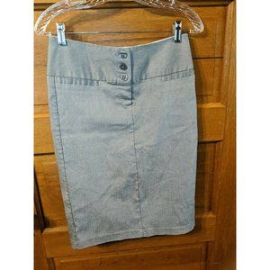 Maurices Pencil Skirt Size 1/2 Gray Modest Straight Juniors